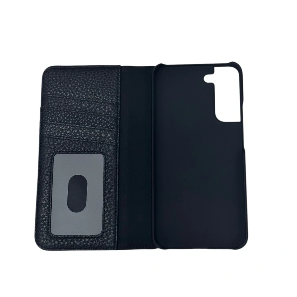Samsung Galaxy S22+ Black Pebbled Leather Wallet Folio by Case-Mate